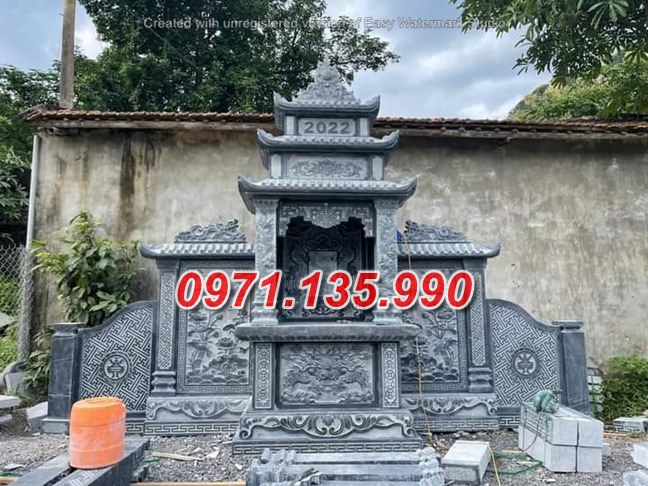 87- miếu thờ lăng mộ đá gia đình - cây hương nghĩa trang đẹp