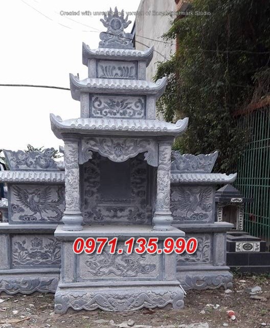 88- Mẫu cây hương đá nghĩa trang gia đình - lăng mộ đẹp