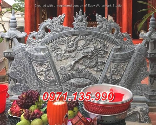 92~ mẫu cuốn thư đá khối từ đường đẹp