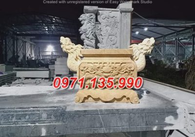 Cần thơ Mẫu lư hương đẹp bằng đá + nhà thờ