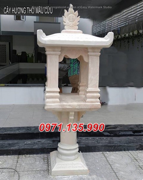 Mẫu cây hương bằng đá khối đẹp #104