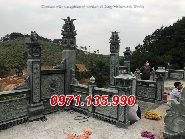 Mẫu cổng đẹp lăng mộ +025 cổng đá nghĩa trang