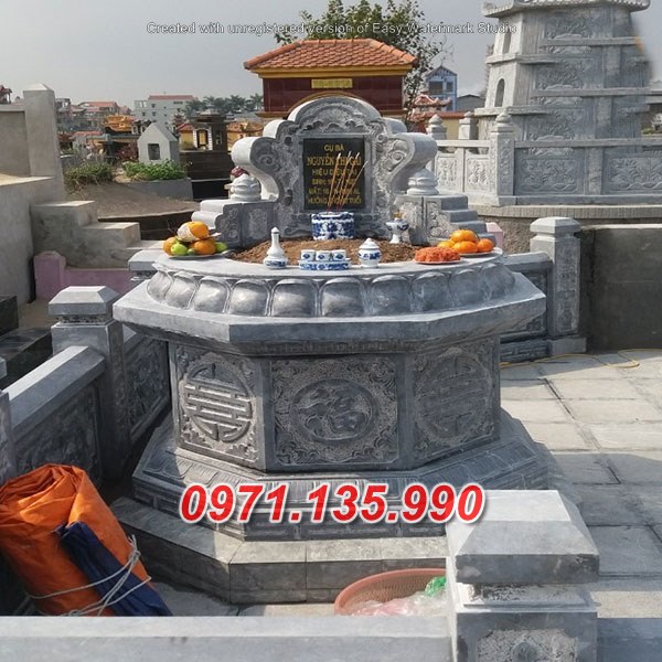 Thái Bình #09 bán mộ lục lăng bằng đá đơn giản đẹp tại nam định