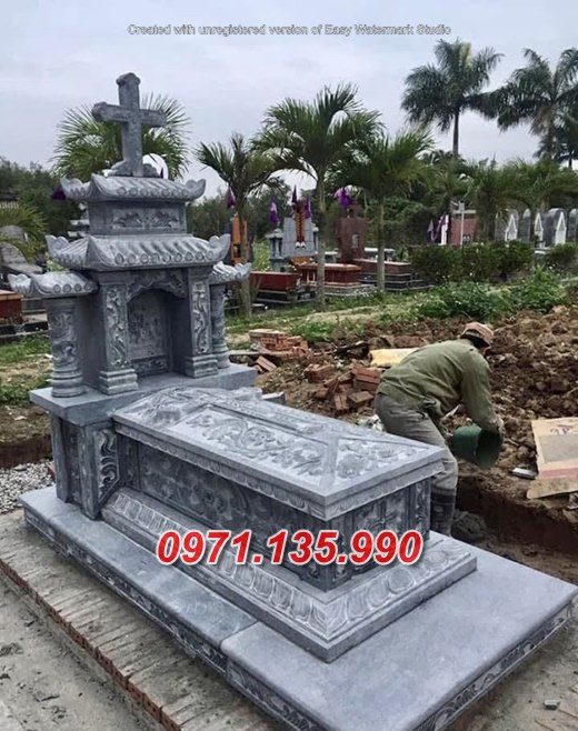 hà giang #98 bán mẫu mộ đá công giáo đẹp tại hòa bình