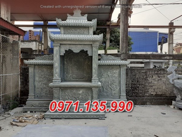 lăng thờ nhà mồ đẹp bằng đá khối tự nhiên +0015