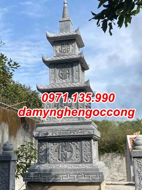 067 Mẫu mộ tháp đá để tro cốt đẹp bán tại An Giang Cà Mau - để đựng hũ tro hài cốt