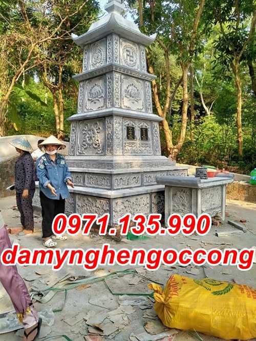 067 Mẫu mộ tháp đá xanh đẹp bán tại An Giang Cà Mau - để đựng hũ tro hài cốt