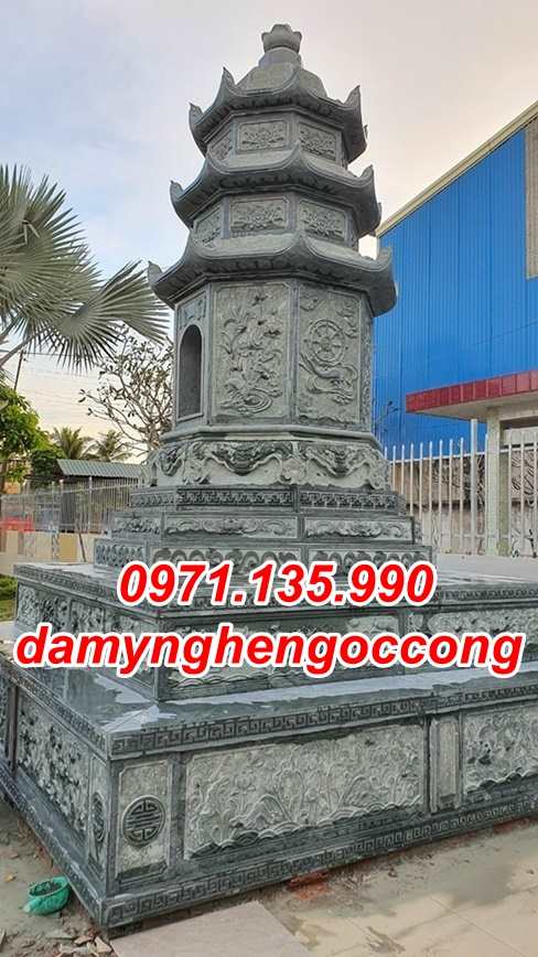 079 Mẫu mộ tháp đá đựng hũ tro cốt đẹp bán tại Khánh Hoà - để đựng hũ tro hài cốt