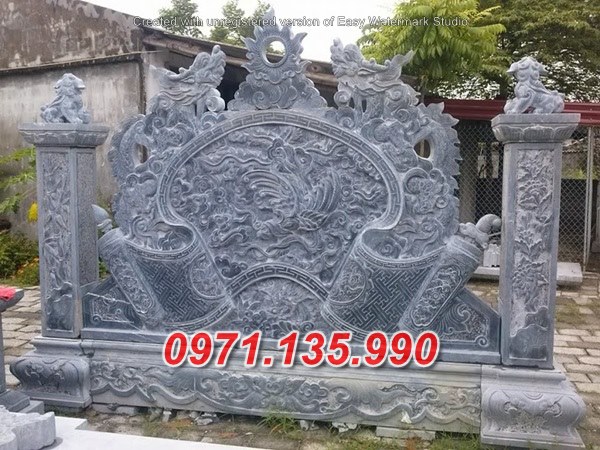 08 Mẫu cuốn thư đá đẹp bán tại quảng ninh - bức bình phong