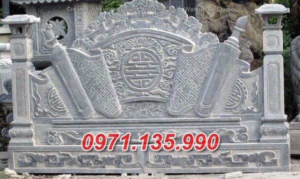 09 Mẫu cuốn thư đá đẹp bán tại thái bình - bức bình phong