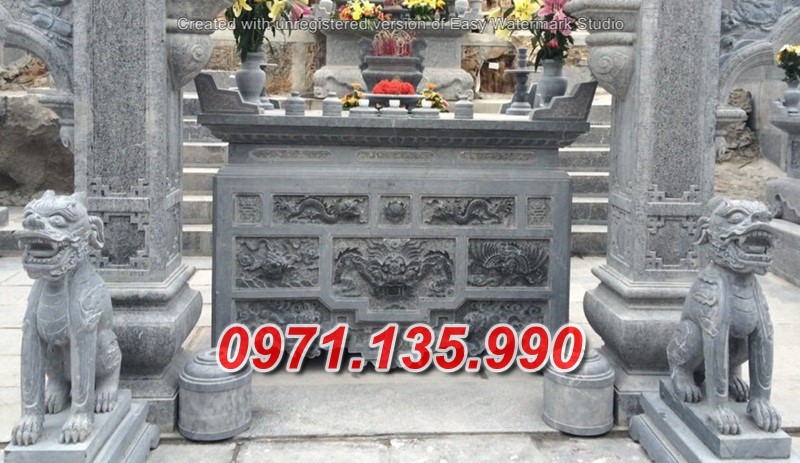 Mẫu bàn lễ đá đẹp bán tại Nghệ an ~ ban đặt lễ lăng mộ