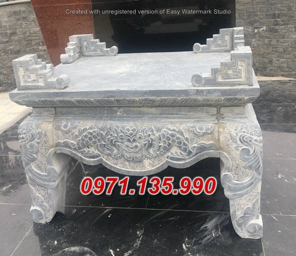 Mẫu bàn lễ đá đẹp bán tại cà mau ~ ban đặt lễ lăng mộ