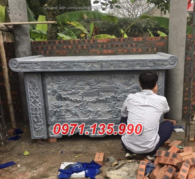 Mẫu bàn lễ đá đẹp bán tại quảng nam ~ ban đặt lễ lăng mộ