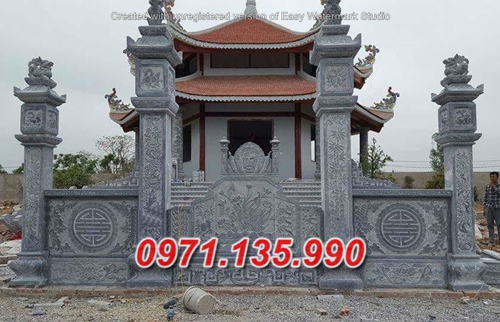 Mẫu cổng đá đẹp bán tại Bắc Ninh 97~ cổng đá đình chùa