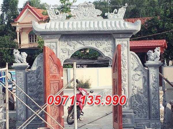 Mẫu cổng đá đẹp bán tại Hưng yên 95~ cổng đá đình chùa