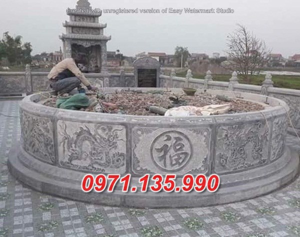 Mẫu mộ đá tròn đẹp bán tại Điện biên ^ mộ tròn
