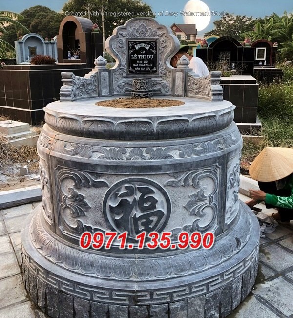 Mẫu mộ đá tròn đẹp bán tại Huế ^ mộ tròn cao cấp