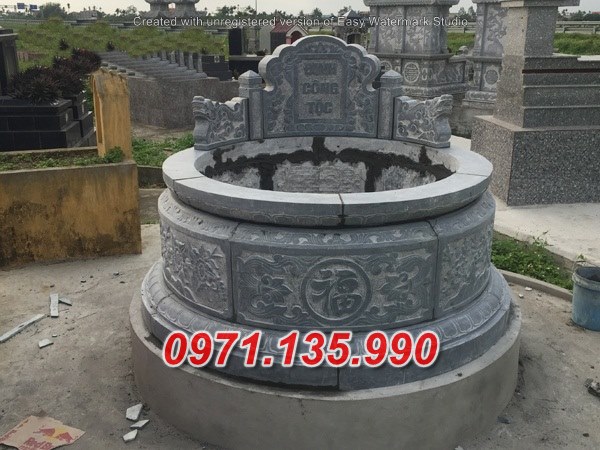 Mẫu mộ đá tròn đẹp bán tại Lai châu ^ mộ tròn đơn giản