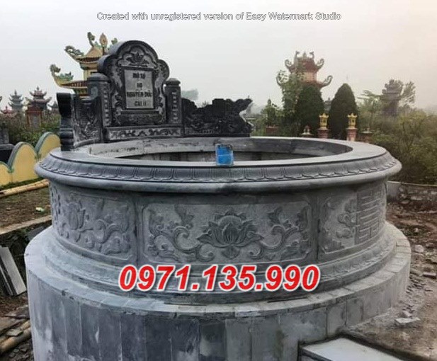 Mẫu mộ đá tròn đẹp bán tại Lai châu ^ mộ tròn