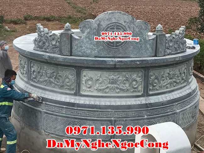 57 Mộ Đá Tròn Đẹp bán Quảng Ninh – Bảng Giá Lăng Mộ Tổ Hình Tròn