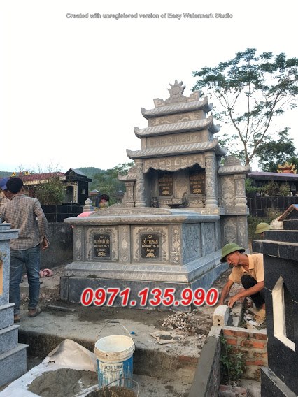 mộ đá đôi 81^ mẫu mộ đá đẹp bán tại hà giang