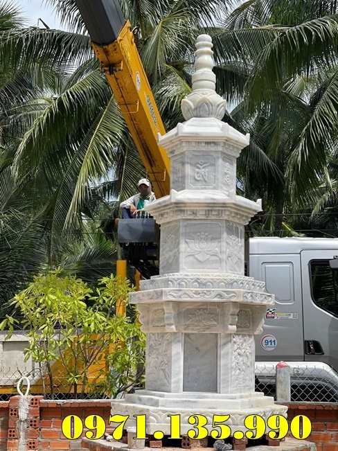 17^ mẫu mộ tháp đá sư trụ trì đẹp bán tại quảng ninh