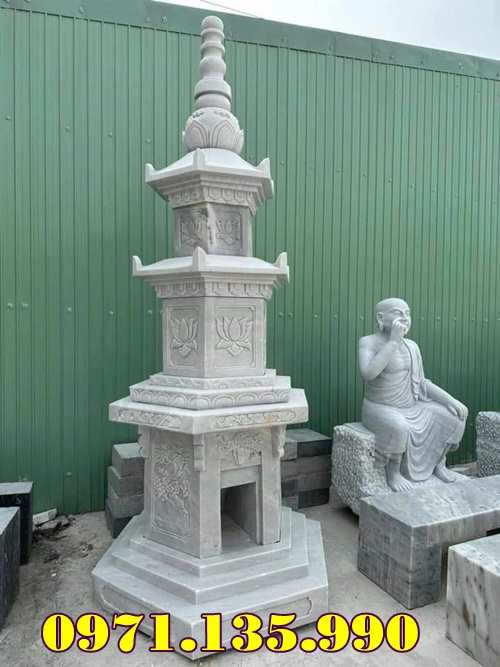 mẫu mộ tháp đá hũ lọ thờ đựng lưu giữ tro hài cốt đẹp bán huyện Tân Trụ