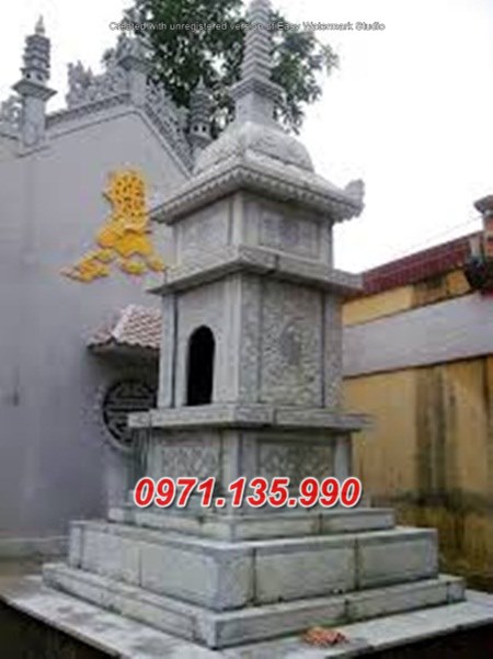 long an 13~ mộ tháp sư trụ trì bằng đá đẹp bán