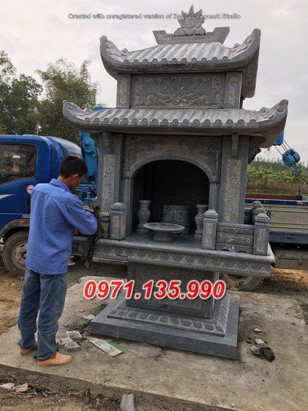 long an 16^ miếu đá thờ thổ công địa đẹp