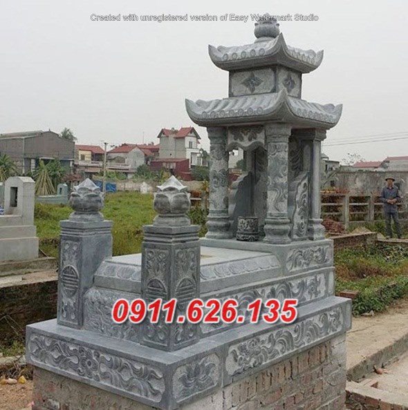 Mộ hai mái bằng đá hiện đại đẹp bán = Bắc kạn