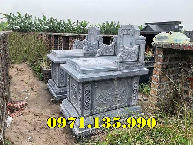 mẫu mộ đá nguyên khối đôi đẹp bán thành phố Nam Định