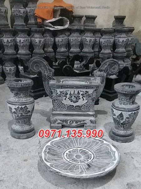 mẫu bộ bát hương đá đẹp bán bình định 27