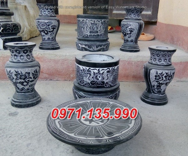 mẫu bộ bát hương đá đẹp bán đà nẵng 24