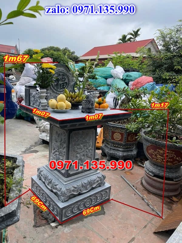 bàn thờ bằng đá, giá bán bàn thờ đá, kích thước bàn thờ đá, bàn thờ thần linh, bàn thờ nghĩa trang,