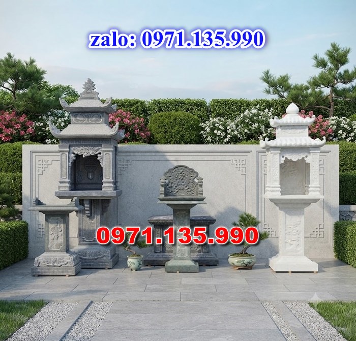 khóm thờ thiên địa, khóm thờ ông thiên, khóm thờ bằng đá, giá bán khóm thờ đá, kích thước khóm thờ đá, khóm thờ thần linh, khóm thờ nghĩa trang,
