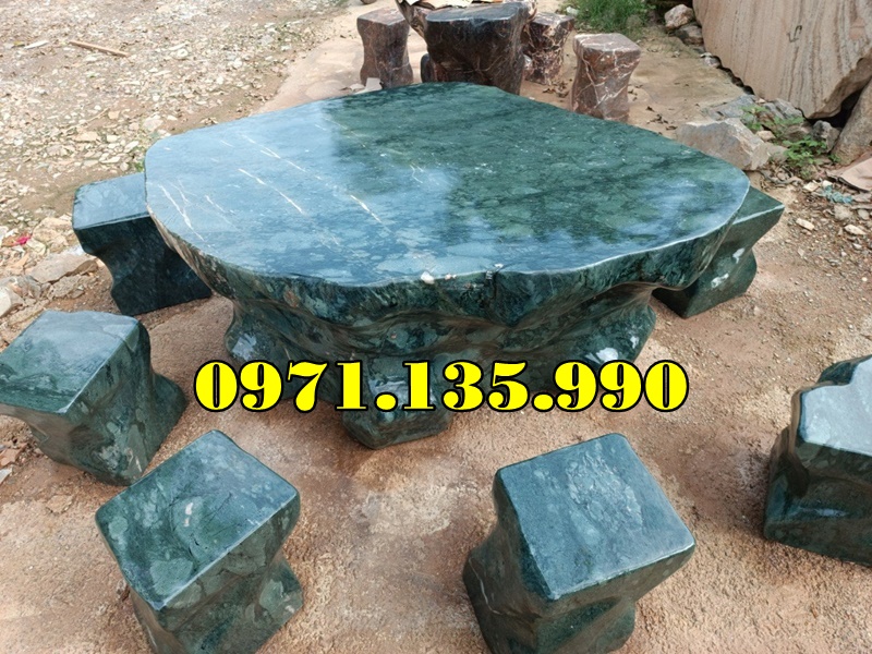 207- Mẫu Bộ bàn ghế bằng đá đẹp bán hậu giang