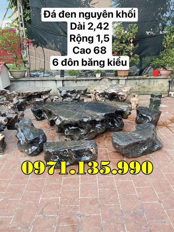 213- Mẫu Bộ bàn ghế bằng đá đẹp bán an giang