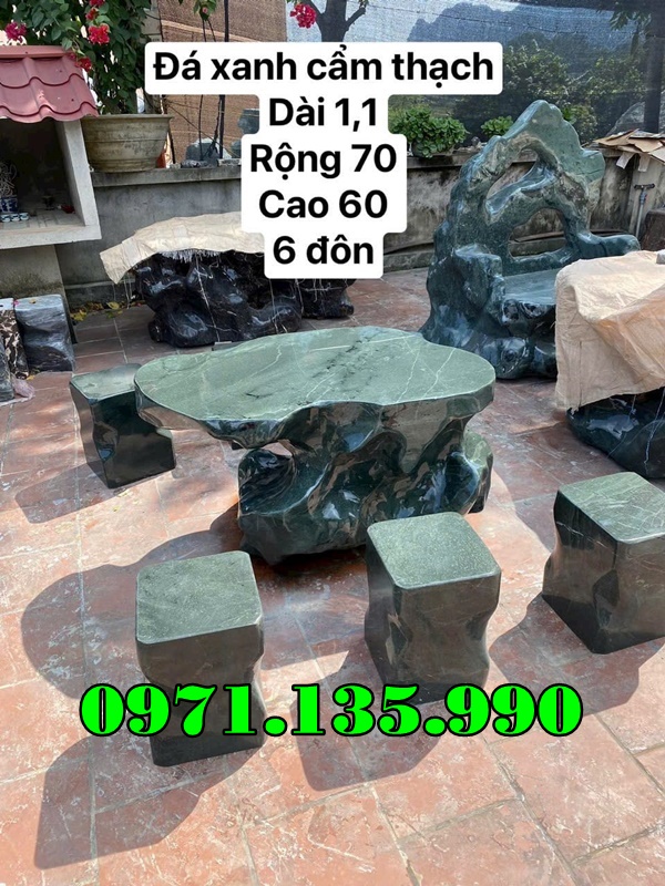 225- Mẫu Bộ bàn ghế bằng đá đẹp bán bình thuận