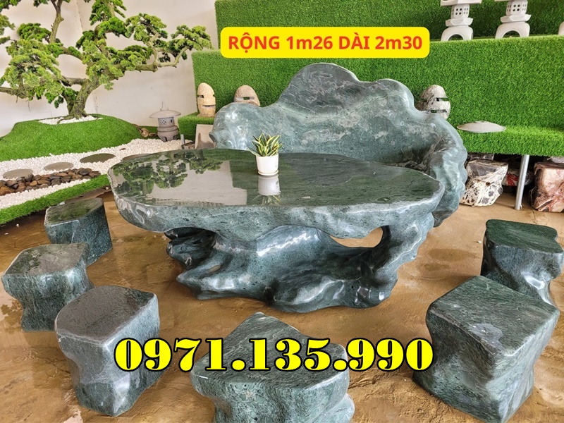 227- Mẫu Bộ bàn ghế bằng đá đẹp bán khánh hòa