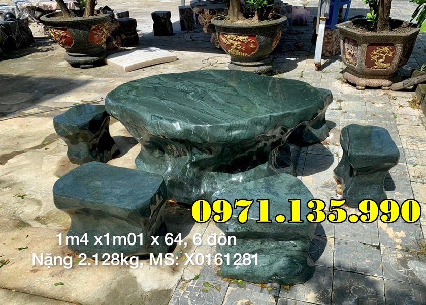 249- Mẫu Bộ bàn ghế bằng đá đẹp bán hòa bình