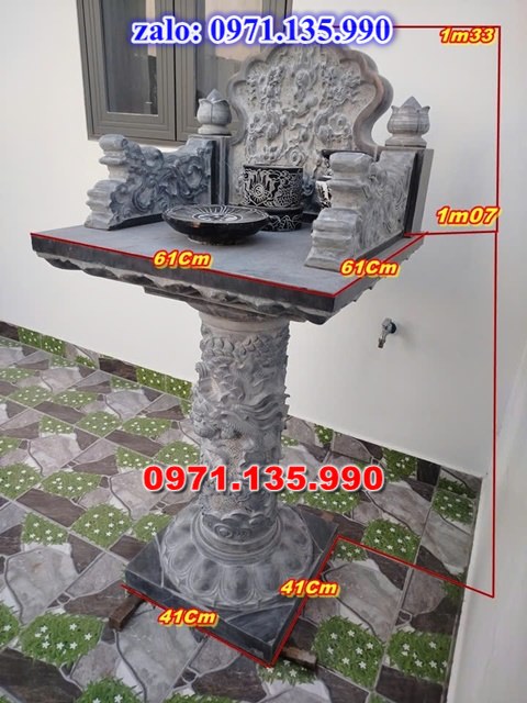 bàn thờ bằng đá, giá bán bàn thờ đá, kích thước bàn thờ đá, bàn thờ thần linh, bàn thờ nghĩa trang,