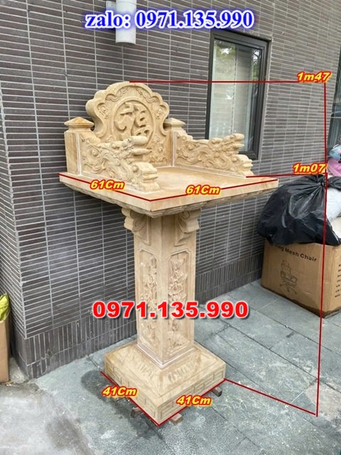 bàn thờ bằng đá, giá bán cây hương đá, kích thước cây hương đá, bàn thờ thần linh, bàn thờ nghĩa trang,