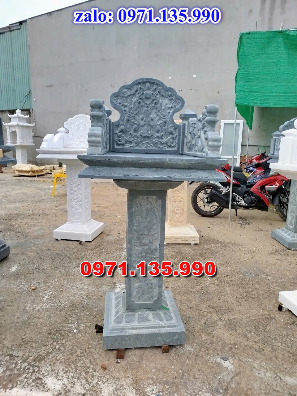 khóm thờ thiên địa, khóm thờ ông thiên, khóm thờ bằng đá, giá bán khóm thờ đá, kích thước khóm thờ đá, khóm thờ thần linh, khóm thờ nghĩa trang,