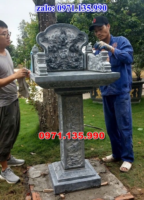 bàn thờ bằng đá, giá bán bàn thờ đá, kích thước bàn thờ đá, bàn thờ thần linh, bàn thờ nghĩa trang,