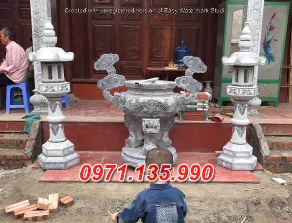 Mẫu lư hương đá nhà thờ đẹp bán tại Đồng Tháp - đỉnh hương