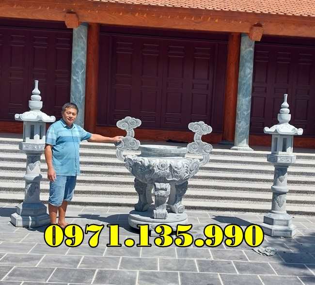 Mẫu lư hương đá nhà thờ đẹp bán tại Vũng Tàu - Đỉnh hương đá