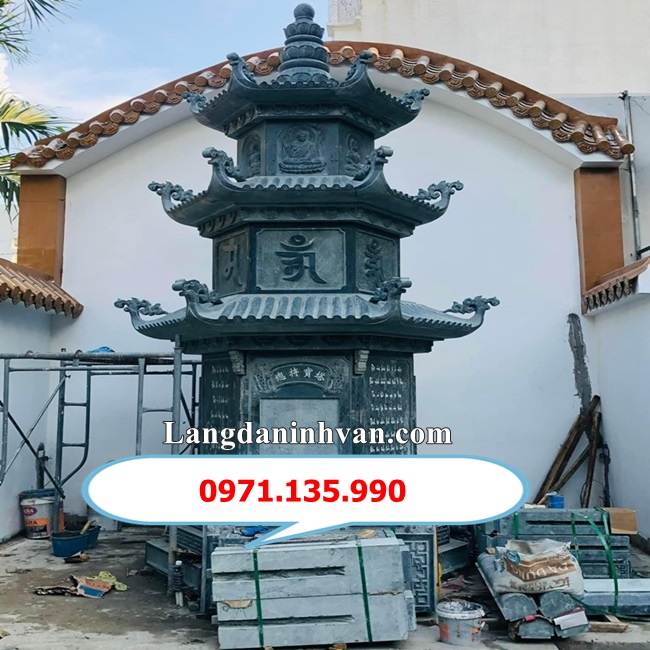 Bảo tháp mộ đá phật giáo giá rẻ thờ cốt đẹp bán đắk lắk