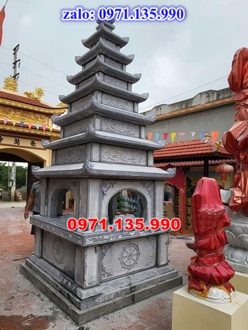 mộ tháp đá, bảo tháp đá, mộ tháp đá lục giác, mộ tháp đá để thờ tro cốt, giá bán mộ tháp bằng đá, thiết kế kích thước xây mộ tháp,