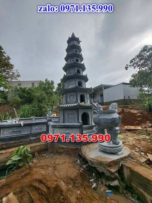 mộ tháp đá, bảo tháp đá, mộ tháp đá lục giác, mộ tháp đá để thờ tro cốt, giá bán mộ tháp bằng đá, thiết kế kích thước xây mộ tháp,