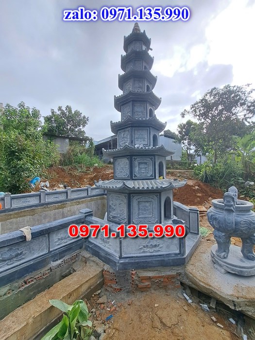 mộ tháp đá, bảo tháp đá, mộ tháp đá lục giác, mộ tháp đá để thờ tro cốt, giá bán mộ tháp bằng đá, thiết kế kích thước xây mộ tháp, 